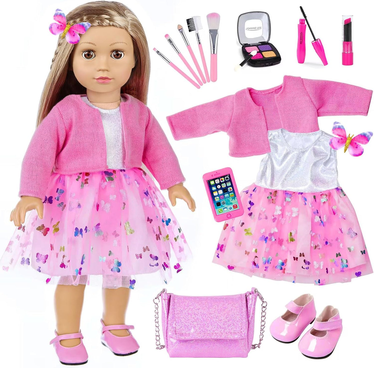 Accesorios de maquillaje y ropa para muñecas americanas