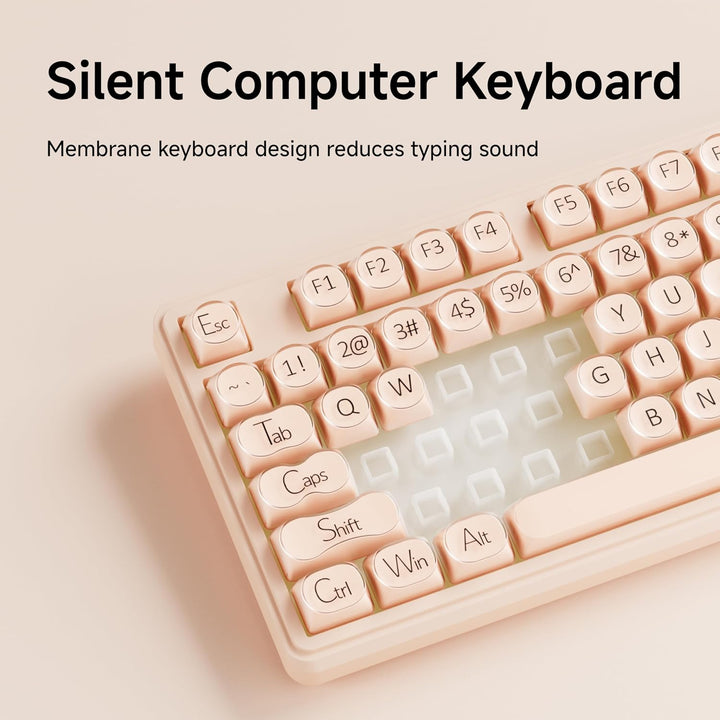 EWEADN V102 Teclado con cable, 98 teclas, teclado cremoso para jueg...