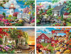 Bits and Pieces Juego de 4 rompecabezas de 1000 piezas - Juego de belleza