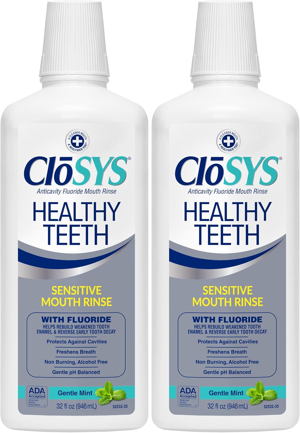 CloSYS Enjuague bucal anticáries para dientes saludables con flúor,...