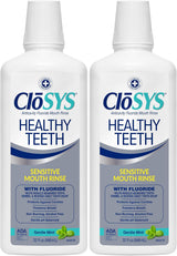 CloSYS Enjuague bucal anticáries para dientes saludables con flúor,...