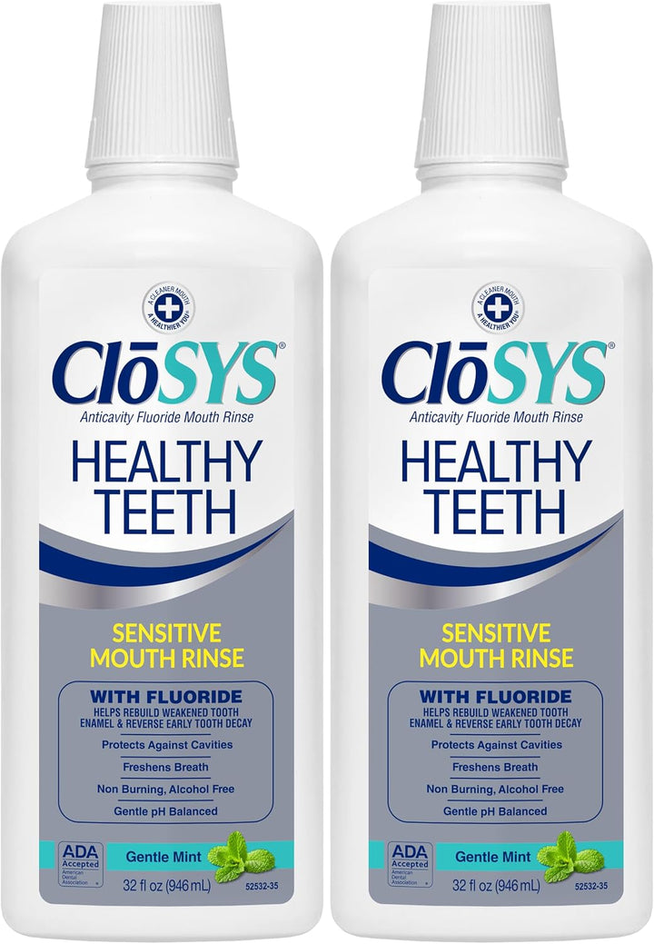 CloSYS Enjuague bucal anticáries para dientes saludables con flúor,...