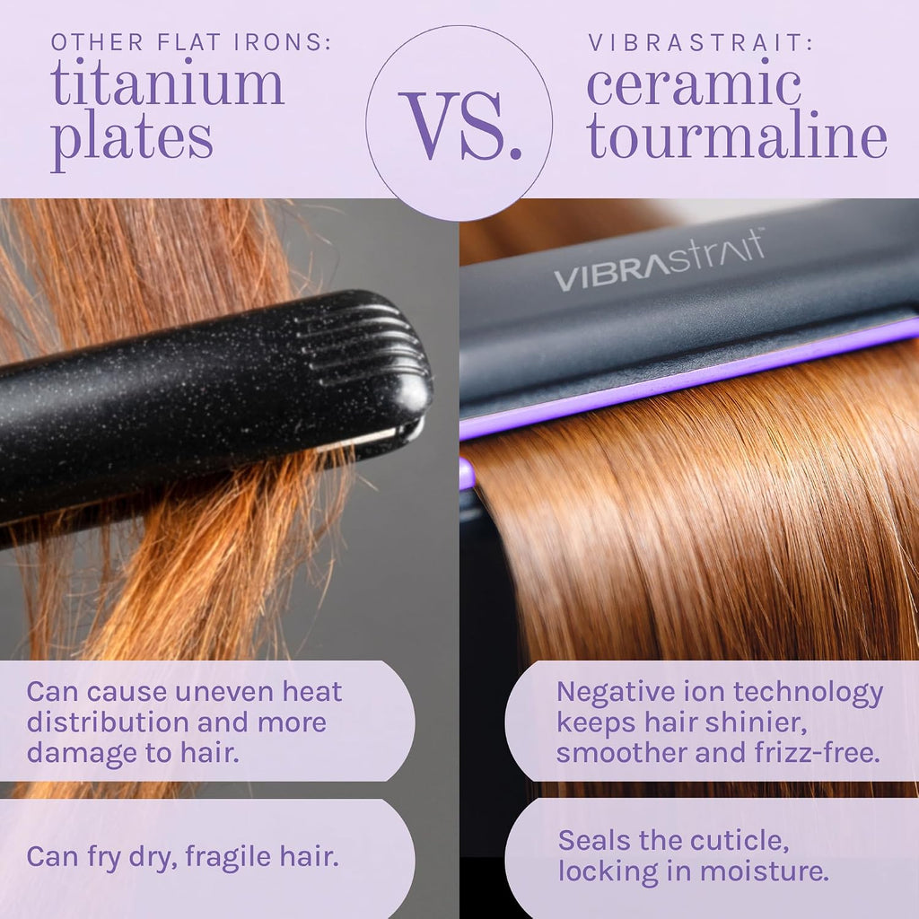 Hierro plano iónico de turmalina vibratoria esencial, 1 pulgada