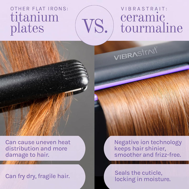 Vibrastrait Essential - Plancha de cerámica vibratoria iónica turma...