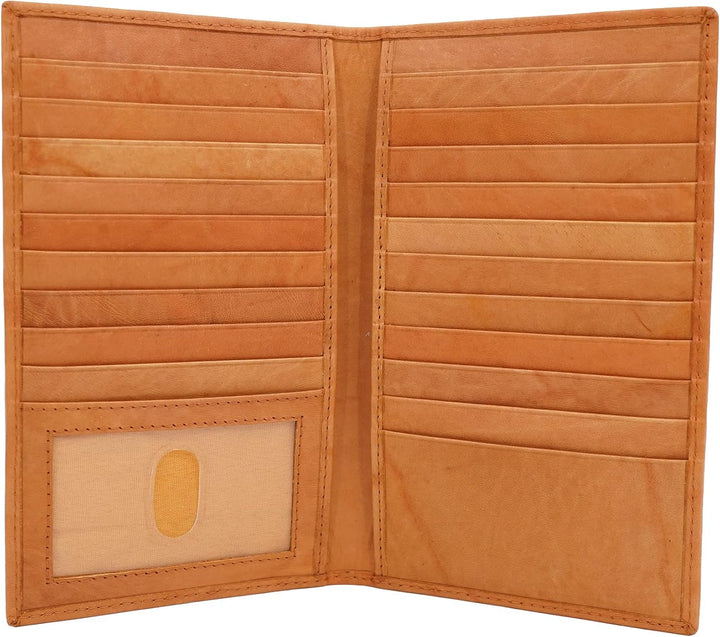 ag wallets Cartera Larga de Cuero Genuino para Hombre con ID para 1...