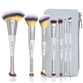 Jessup Juego de 7 brochas de maquillaje de doble extremo