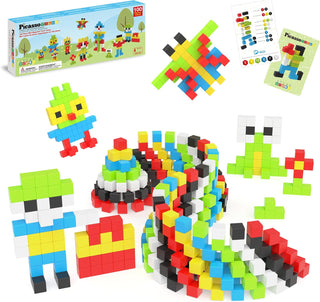 PicassoTiles 100pcs 0.5 "Pixel Puzzle Cubo Magnético Mix &amp;...