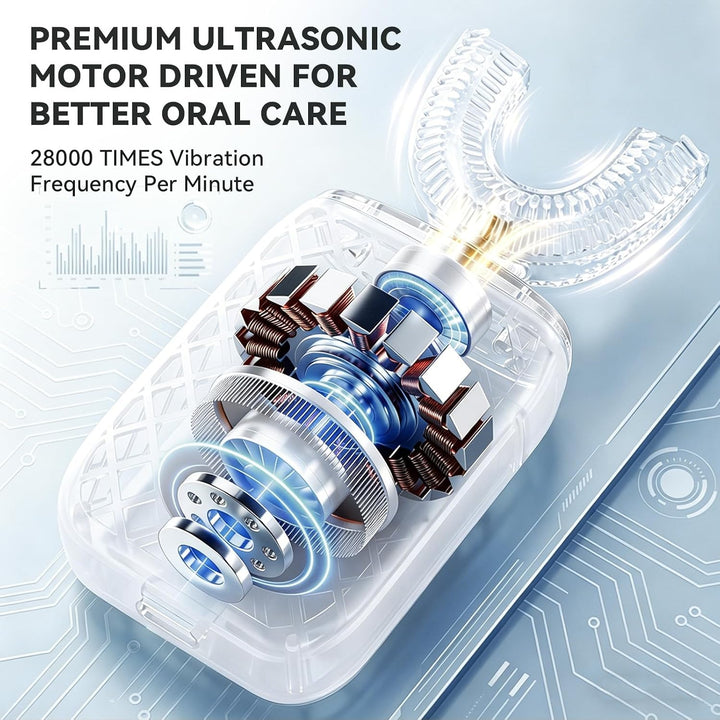 yeklike Sonic Cepillo de dientes eléctrico en forma de U para adult...