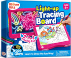 JOVA Klever Kits - Tableta de dibujo de neón 2 en 1 y almohadilla de rastreo iluminada, 4 modos de iluminación, tablero de arte LED para niños, artes y manualidades