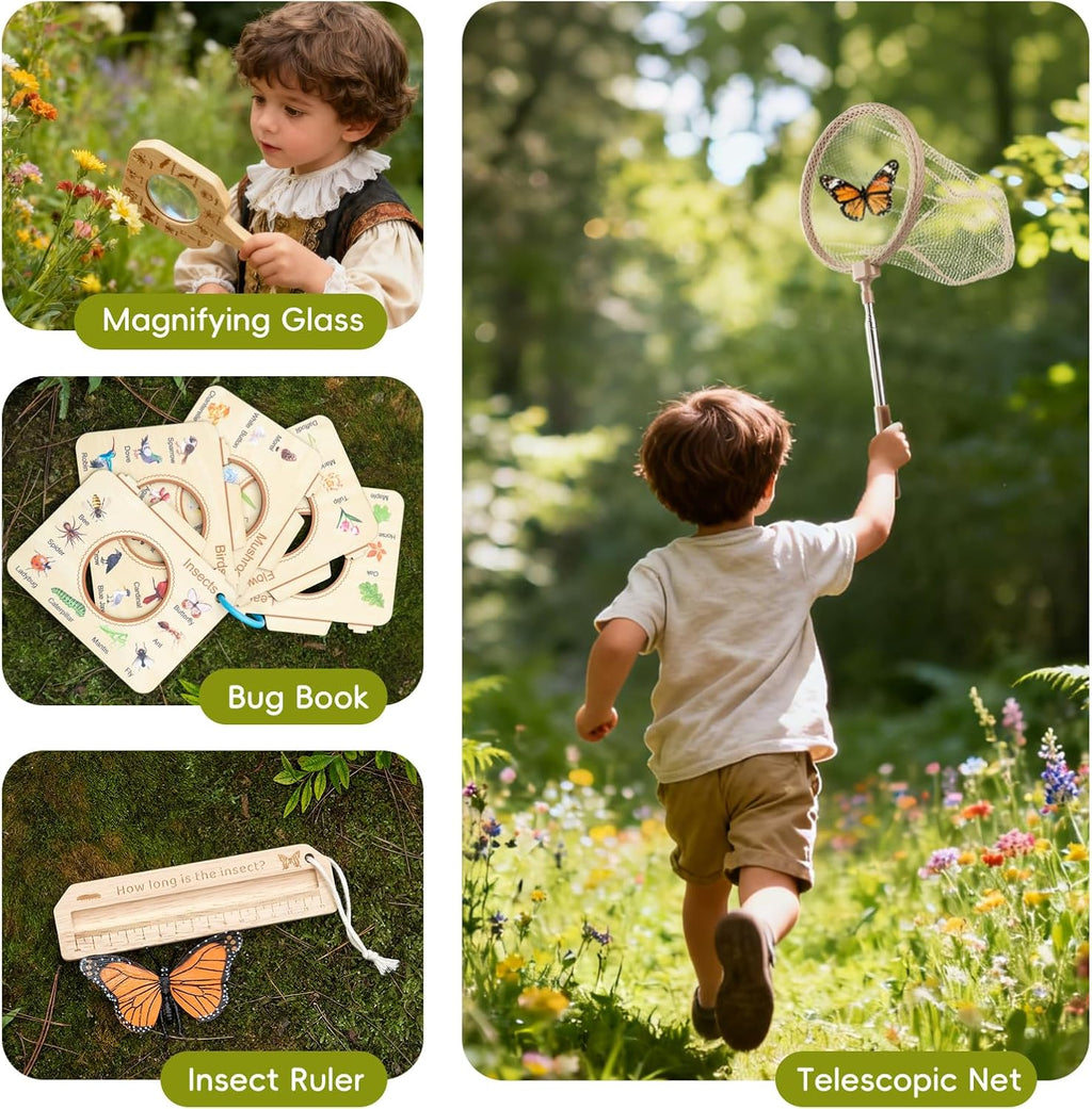 11 piezas de madera para niños, juguetes al aire libre para niños de 4 a 8