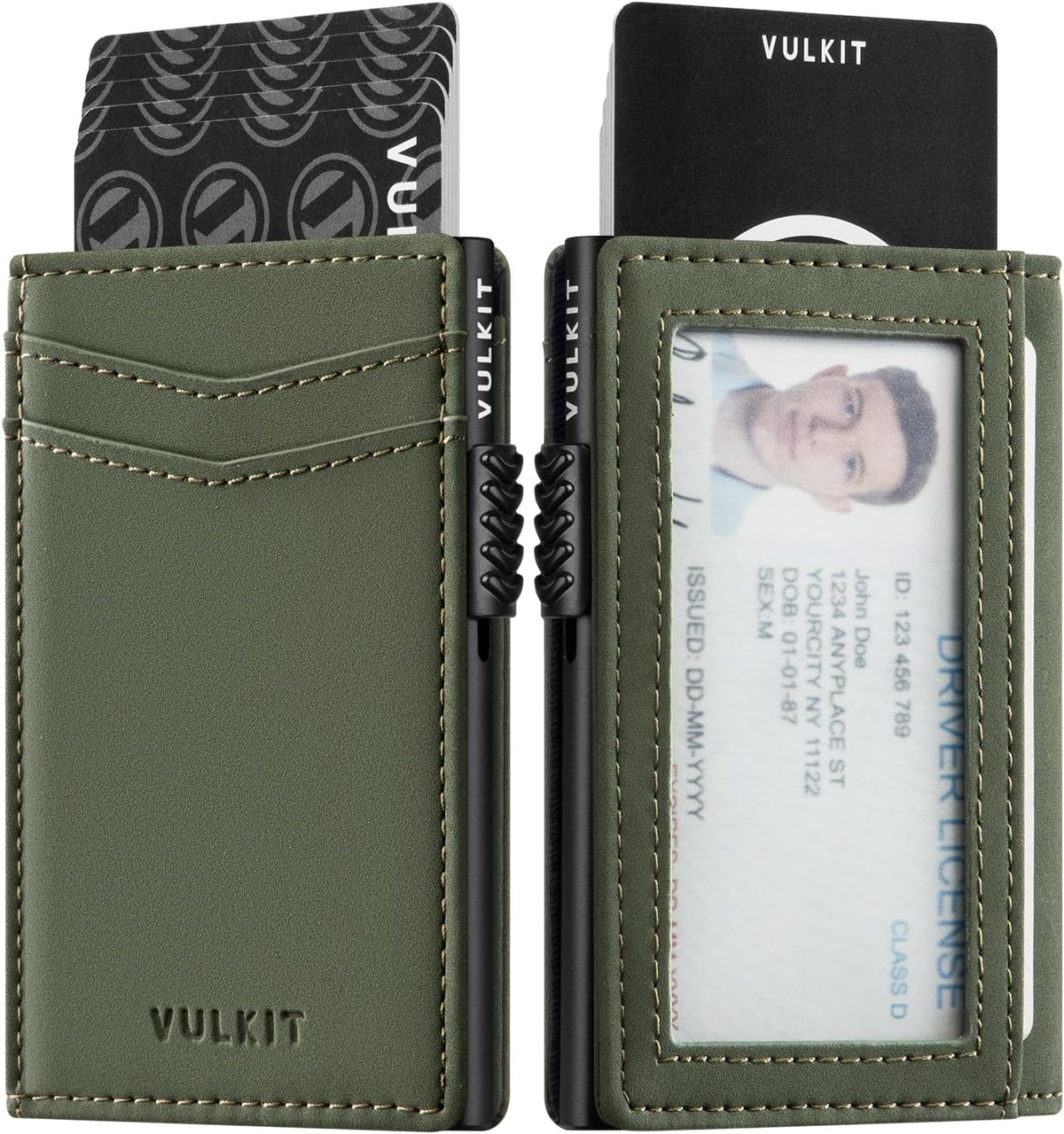 VULKIT - Billeteras delgadas para hombres; cartera desplegable con...