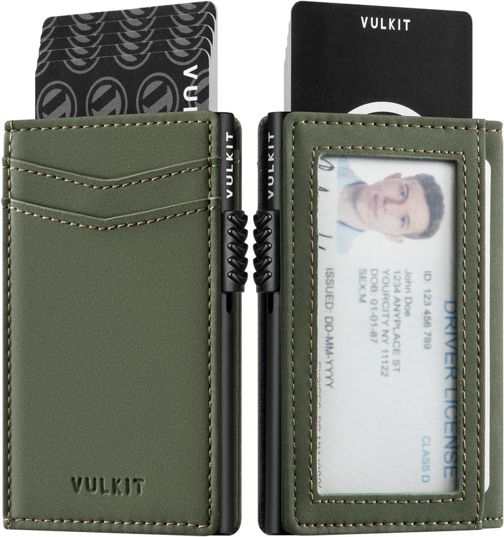 VULKIT - Billeteras delgadas para hombres; cartera desplegable con...