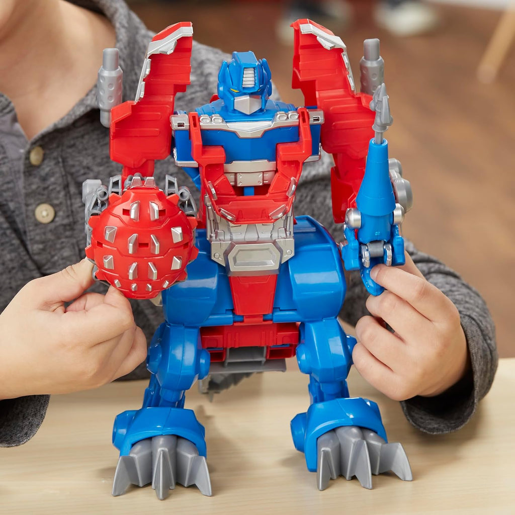 Transformers Rescue Bots Knight Watch Optimus Prime, Playskool Heroes figura de acción de juguete (exclusivo de Amazon)