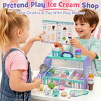 Lehoo Castle Juguetes de helado para niños pequeños de 3 a 5 años, juguetes para niñas de 3 a 4 años, juego de tienda de helados para niños, regalo para niñas y niños de 3, 4, 5, 6 años