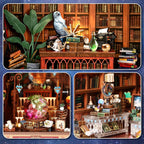 Kit de rincón de libros, kit de casa de muñecas en miniatura para