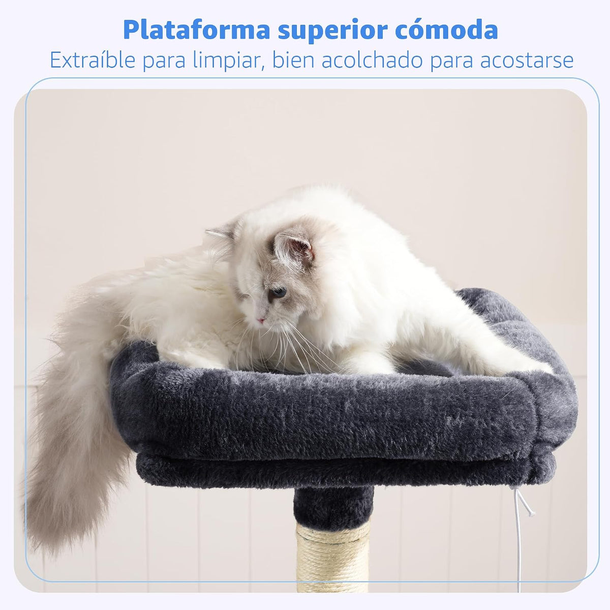 Heybly Árbol para gatos con juguete, torre de gato de 43.3 pulgadas para