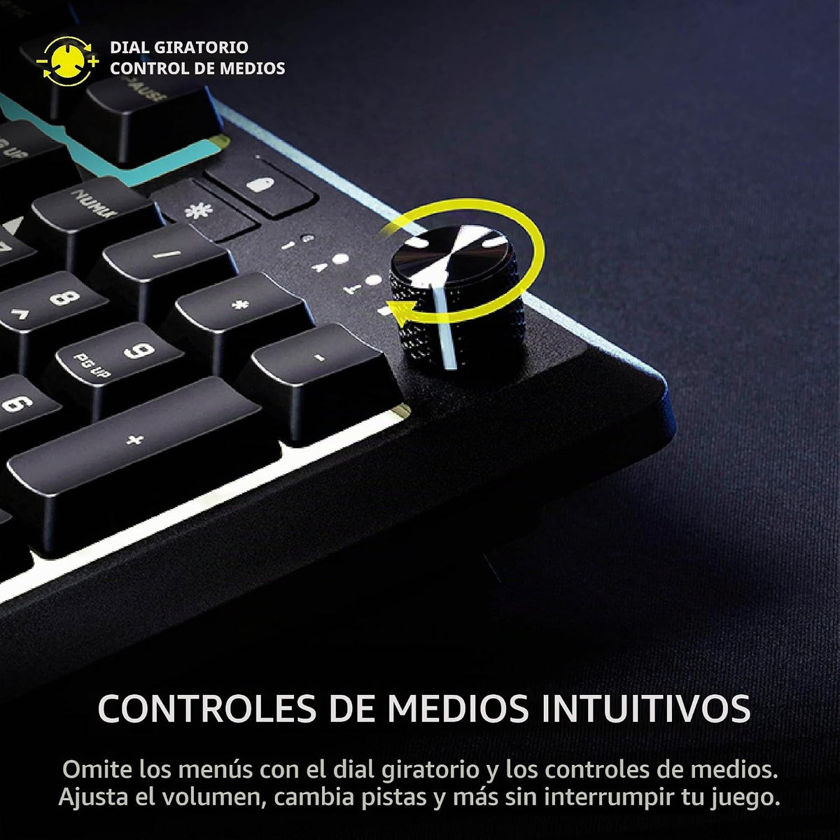 Corsair Teclado para juegos Skiff 100 silencioso RGB con cable - US QWERTY