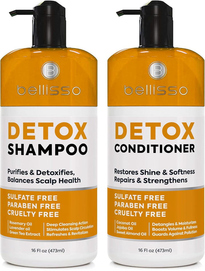 BELLISSO - Set de champú y acondicionador para cabello graso unisex...