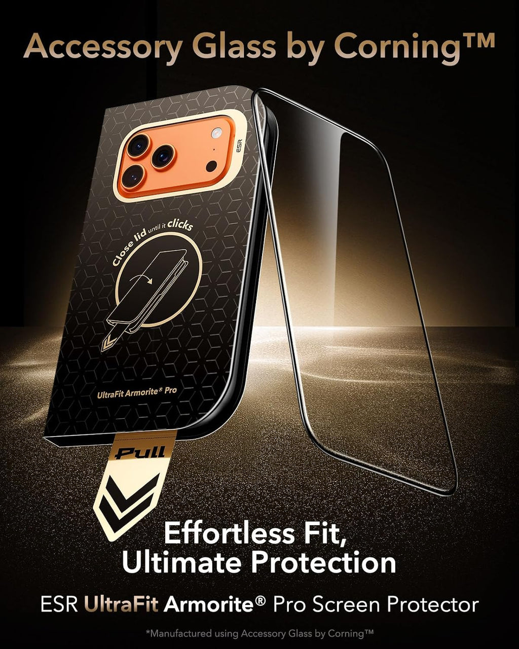 ESR - Protector de pantalla para iPhone 17 Pro Max, paquete de 3 unidades, Armorite Pro
