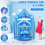 Mnagant Tienda de campaña de juegos de princesa, juguetes para niñas, castillo de hielo, tienda de campaña para niños para interiores y exteriores, casa de juegos grande e imaginativa de 51 x 40