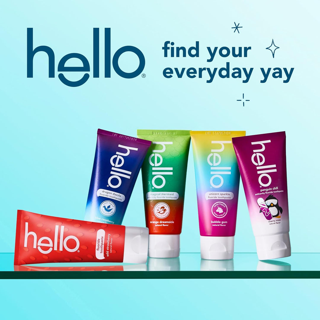 Hello Penguin Chill Kids Pasta de dientes con flúor, pasta de dient...