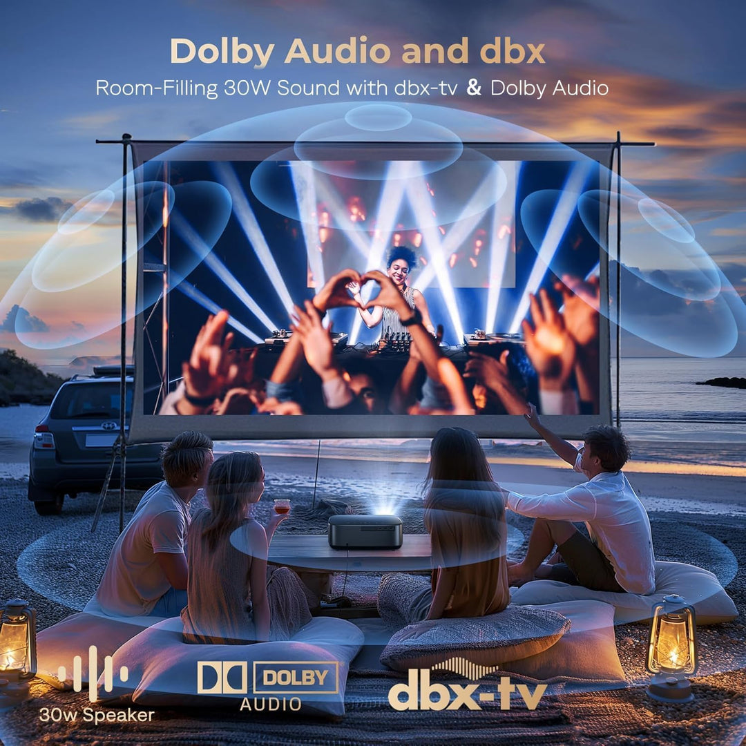 [1200 ANSI y audio de DBX-TV] Proyector Alvar con WiFi 6 y Bluetoot...