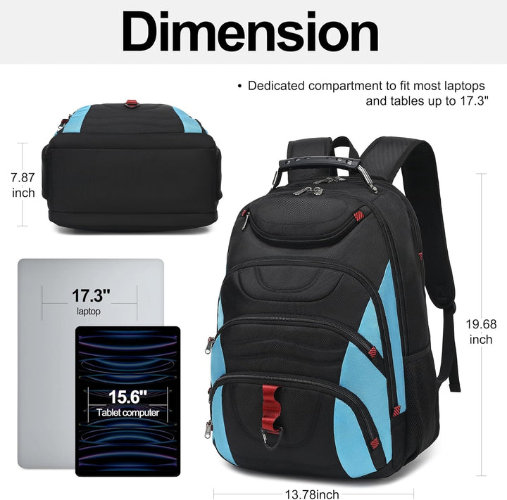 Mochila para laptop Boavan para hombre (Negro, 15.6), Elegante