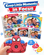 Juguetes de araña con cámara para niños de 3 a 8 años, cámara selfie para