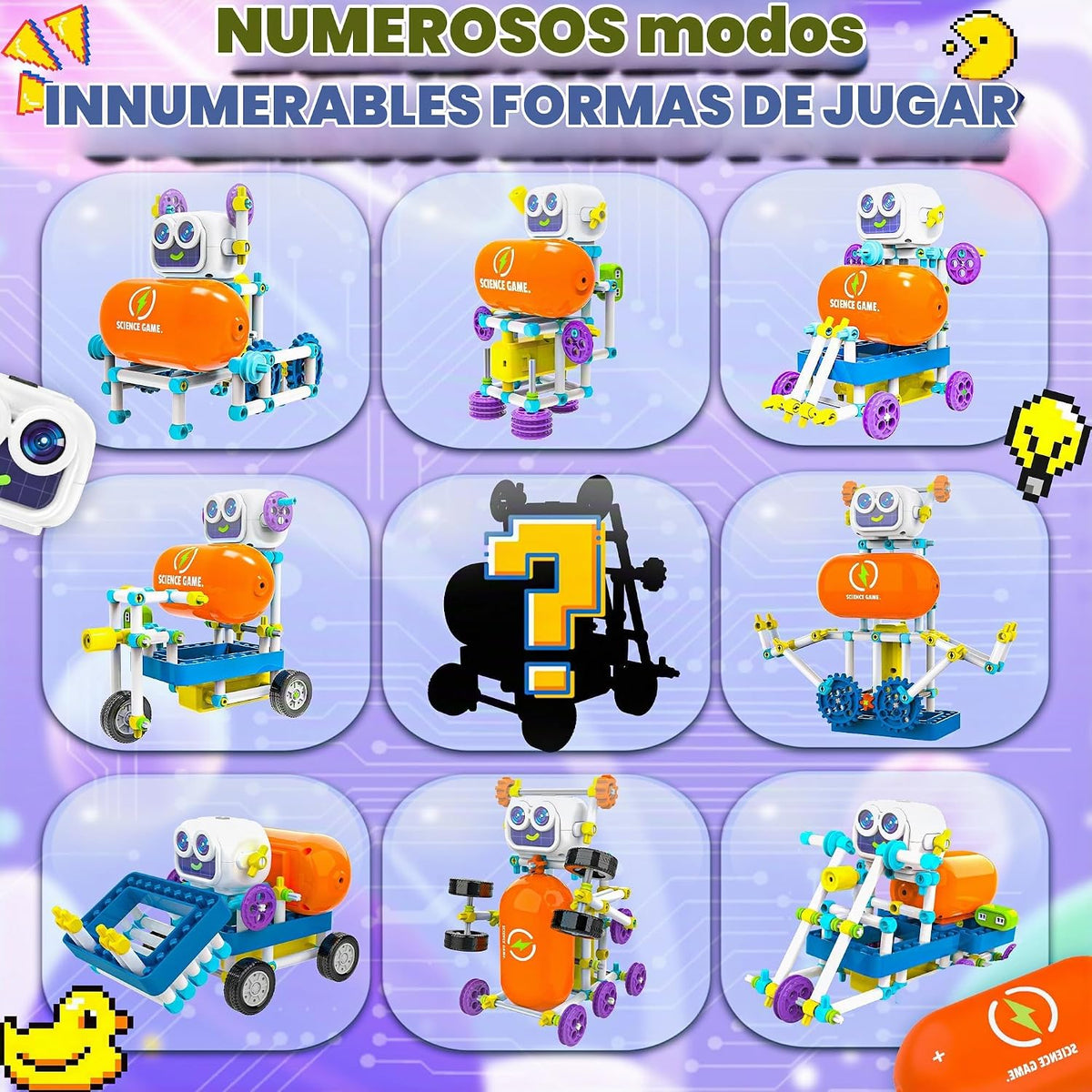 SMILESSKIDDO Kit de robot científico 120 en 1, juguete de aprendizaje y