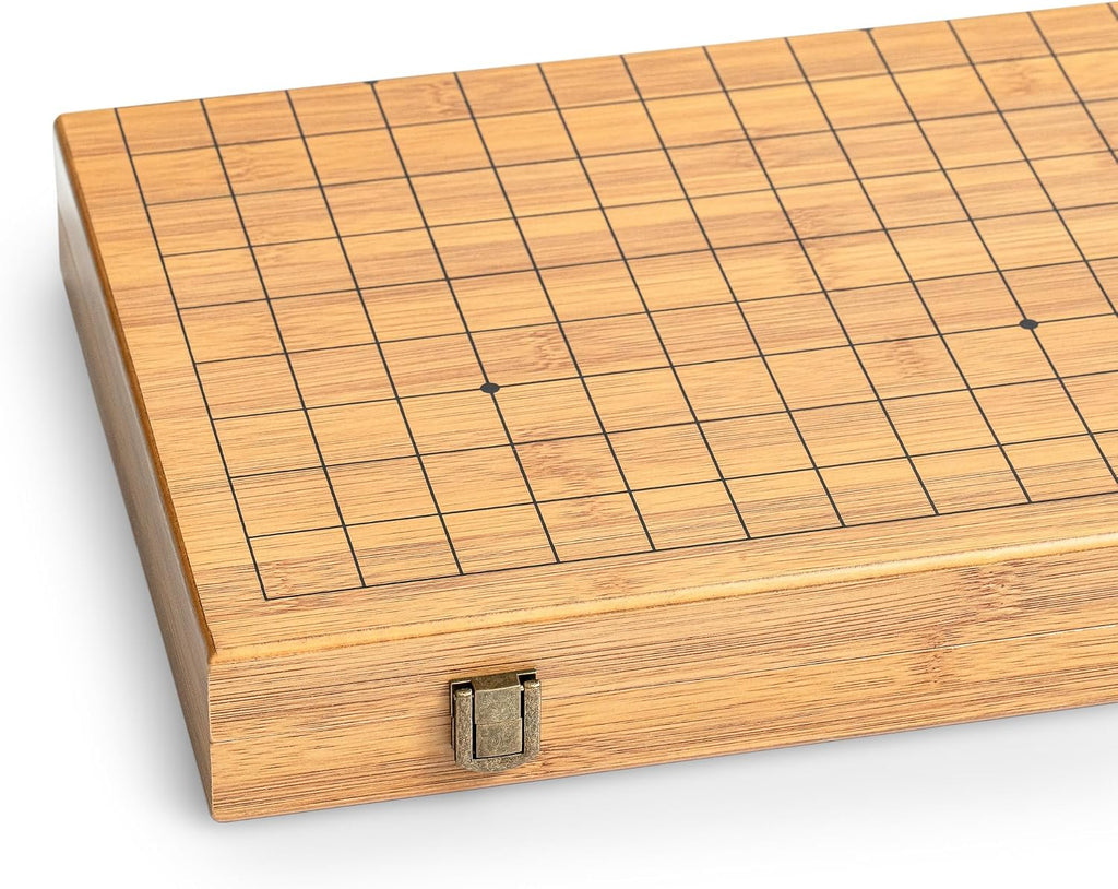 Juego plegable estándar Go - Juego de mesa de estrategia clásico (tablero weiqi19 x19), guía para principiantes de reglas básicas de ir.