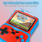 Consola de videojuegos portátil para niños, 220 juegos clásicos retro integrados, reproductor de mano Plug & Play con pantalla IPS de 3.5 pulgadas, juguete de viaje recargable, regalo de cumpleaños para niños y niñas, azul