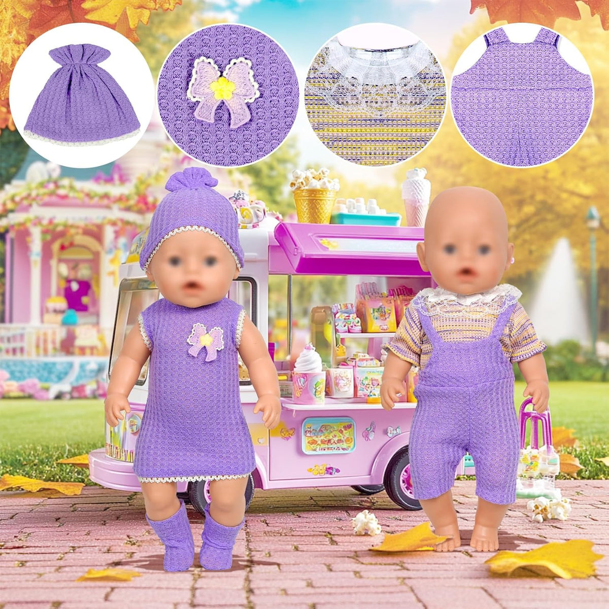 7 juegos de ropa para muñeca bebé, ropa de muñeca Reborn