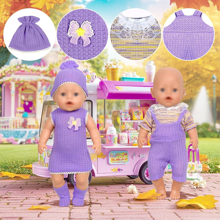 7 juegos de ropa para muñeca bebé, ropa de muñeca Reborn de 14 a 18...