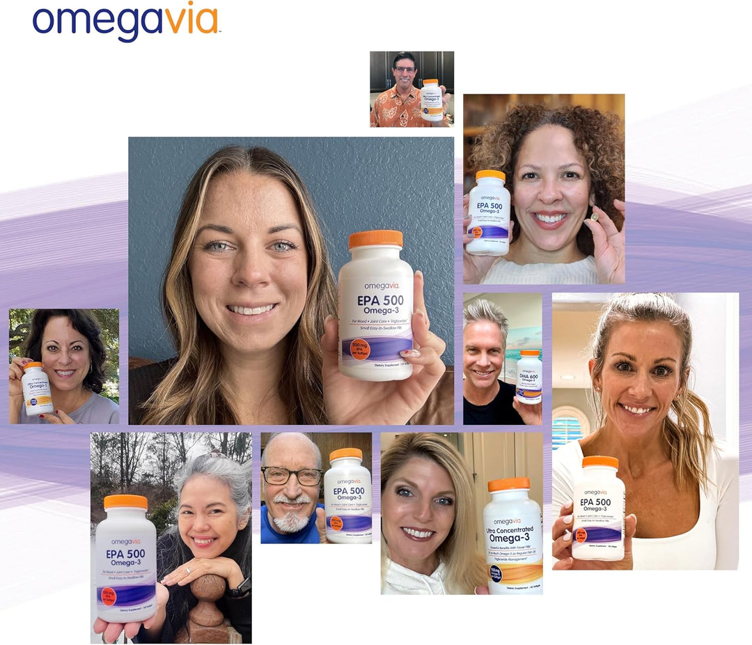 OmegaVia Aceite de pescado EPA 500 Omega-3 120 cápsulas