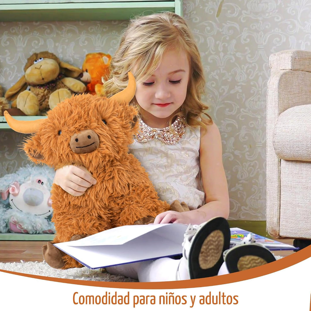 Peluche de vaca de las tierras altas con peso de 5 libras, 40.6 cm...
