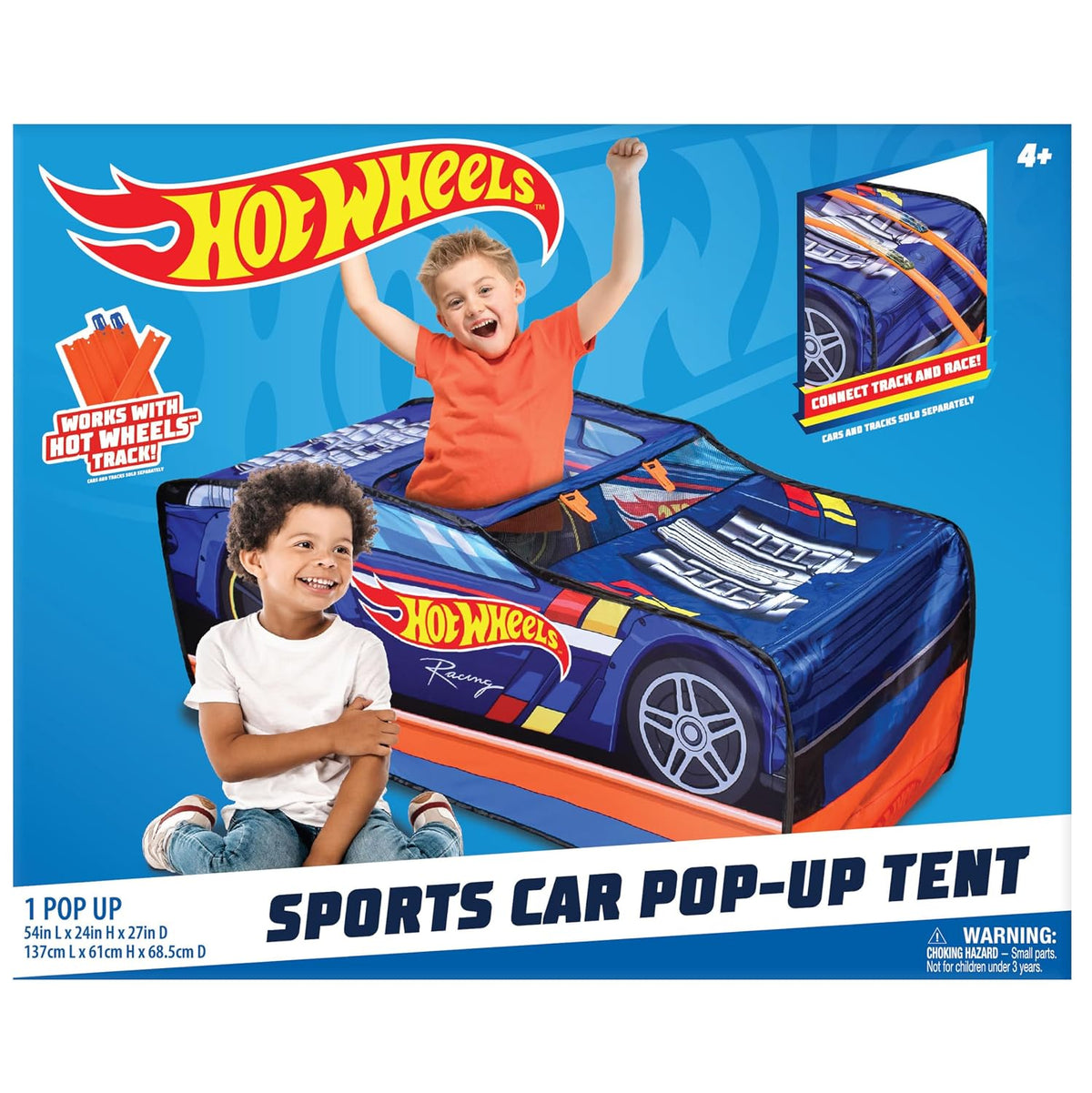 Hot Wheels™ Tienda de Juegos Desplegable, Casa de Juegos para Niños, Tienda con Conexiones para Pistas de Coches Hot Wheels, Espacio de Juego Interior con Puerta Enrollable y Apertura del Techo, Fácil