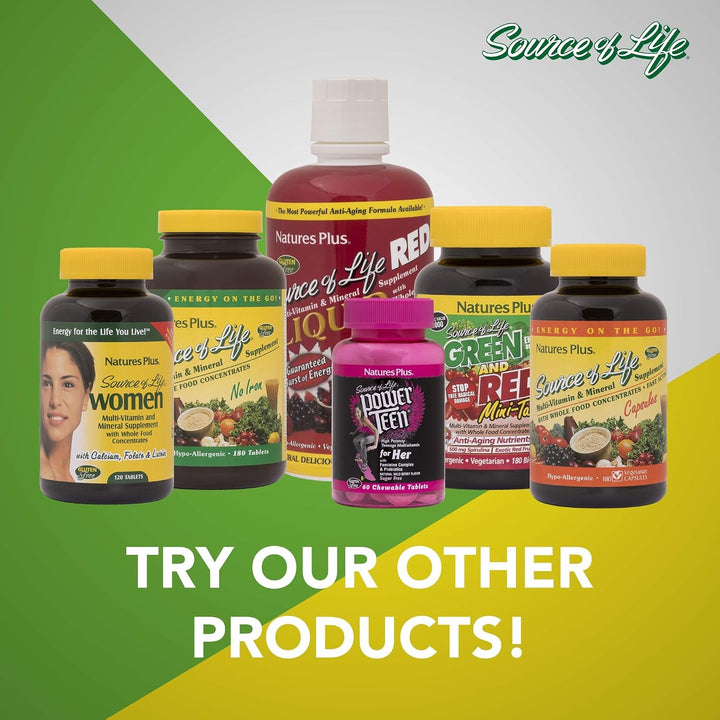 NaturesPlus Source of Life - Masticable, manzana y canela para adul...