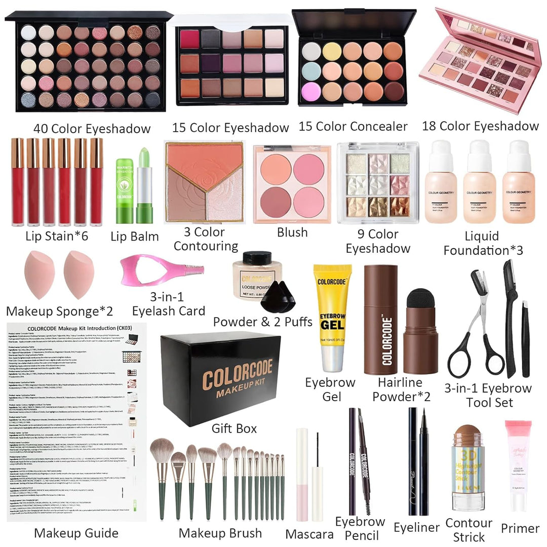 Kit completo de maquillaje para mujer, juego de maquillaje todo en...