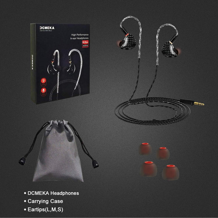 DCMEKA Auriculares de Monitor Intraauriculares, Auriculares Estéreo...