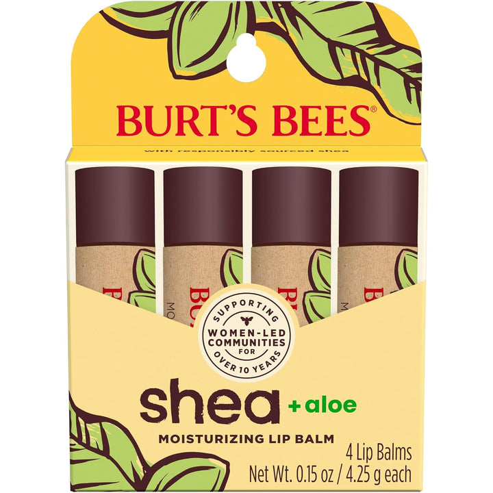 Burt's Bees Bálsamo labial hidratante de karité y aloe, hidrata...