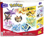 MEGA Juego de construcción de juguetes Pokémon Todas las evoluciones de Eevee con 470 piezas, 9 personajes articulados, para niños