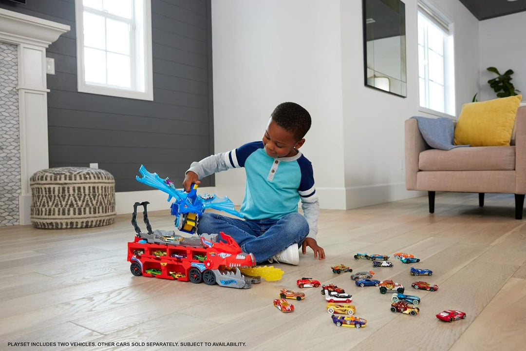 Hot Wheels City Toy Car Track Set Ultimate Dual Dragon