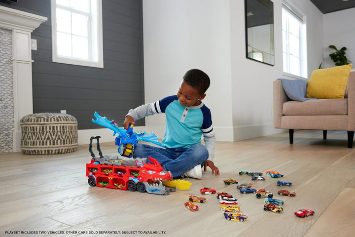 Hot Wheels City Toy Car Track Set Ultimate Dual Dragon