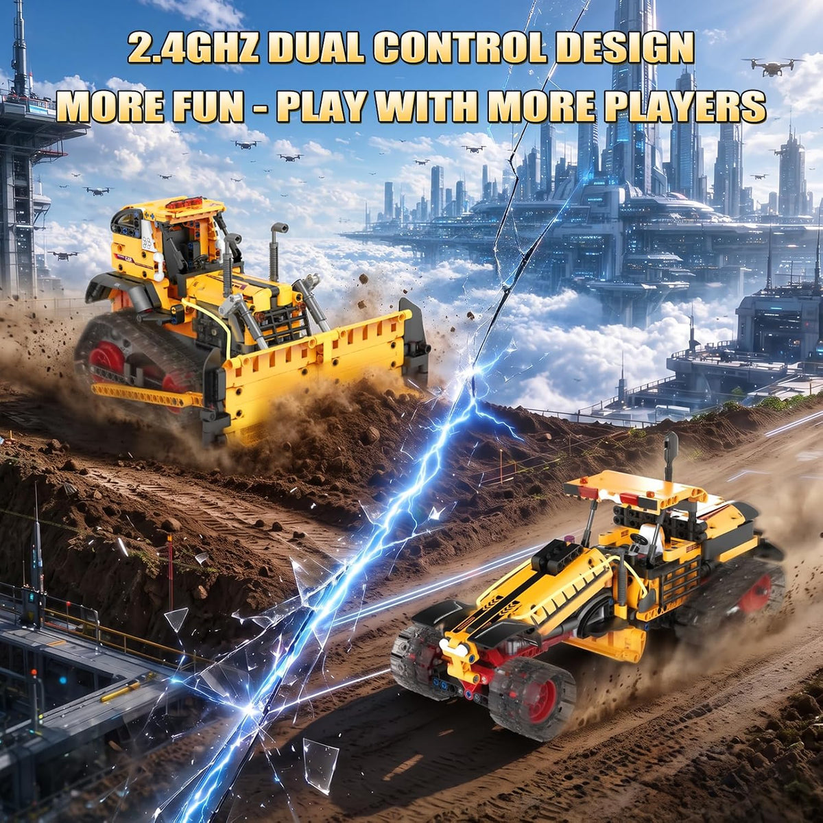 Kits de construcción de robot STEM 5 en 1 para niños de 6 a 12 años, aplicación y control remoto STEM Bulldozer Robot Juguetes de construcción para niños de 8 a 13 años