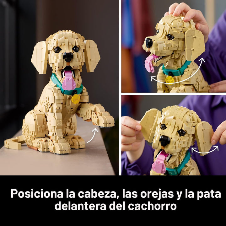 LEGO Icons Golden Retriever - Juego de construcción de cachorros pa...