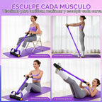 Bandas de Resistencia con Asa y Pedal, Banda de Resistencia de Pedal para Mujer, Bandas de Ejercicio Multifunción para Gimnasio en Casa — Cuerpo Completo y Entrenamiento