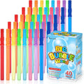 Inscraft Paquete de 40 varitas de burbujas grandes de 14 pulgadas, 8 burbujas de colores a granel para juguete de verano, uso de actividades al aire libre e interior, Pascua, cumpleaños, graduación, ducha, suministros de fiesta de burbujas para niños