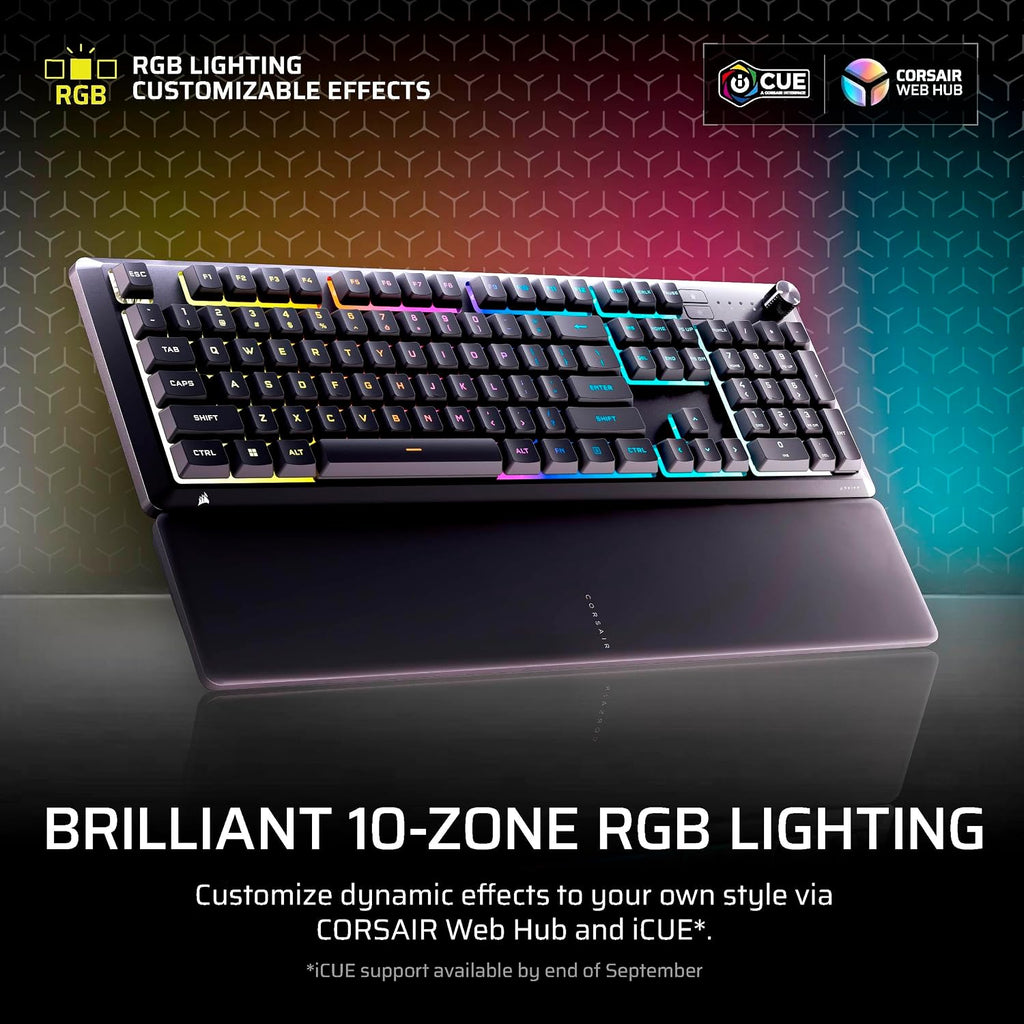 Corsair Teclado para juegos Skiff 100 silencioso RGB con cable - US QWERTY
