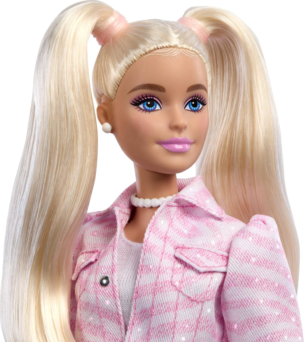 Muñeca Barbie Deluxe Style #9 con Cabello Rubio y Atuendo de Mezclilla Rosa