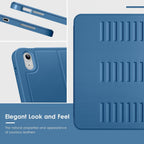Funda para iPad (A16) de 11 pulgadas 2025 y iPad de 10ª/11ª generación de 10.9 pulgadas 2022, funda magnética con múltiples ángulos, parte trasera a prueba de golpes, soporte para lápiz y apagado y encendido automático, azul marino